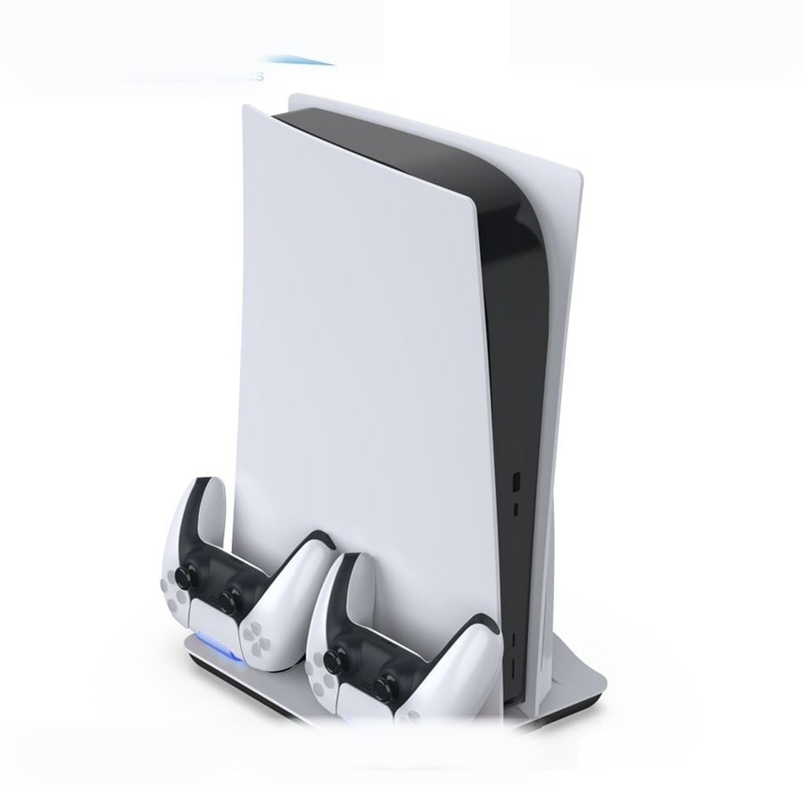 PS5 Cooling Stand with Blue Light Controller Charging Dock sanitized image 4